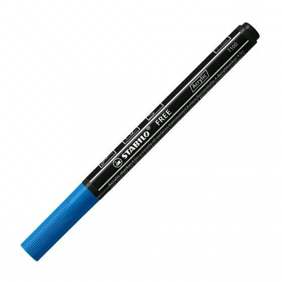 STABILO FREE ACRYLIC T100 - BLEU FONCE