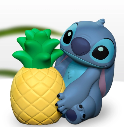 Disney - lilo et stitch - salière et poivrière en céramique stitch et ananas