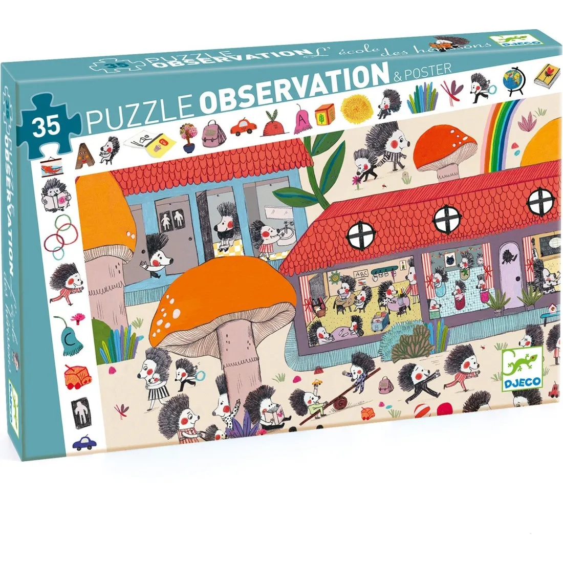 Puzzle observation - L'Ã©cole des hÃ©rissons - 35 pcs - DJ07595