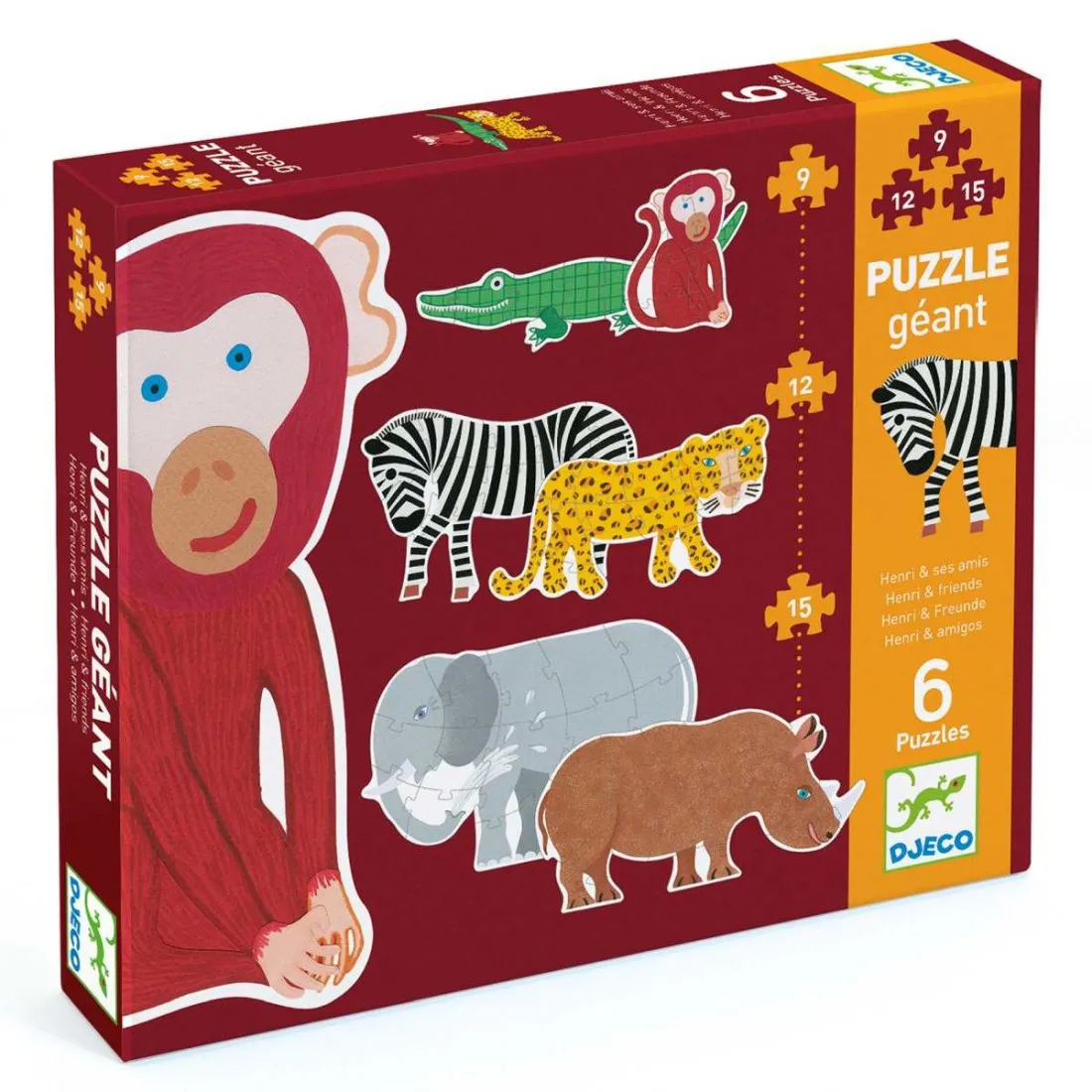 Puzzle Géant - Henri & ses Amis - Jeux enfants - Djeco