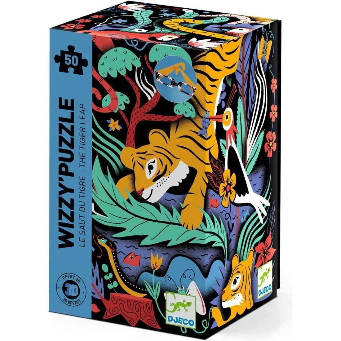 Wizzy' Puzzle Le Saut du Tigre - 50 pièces - Puzzle - Djeco