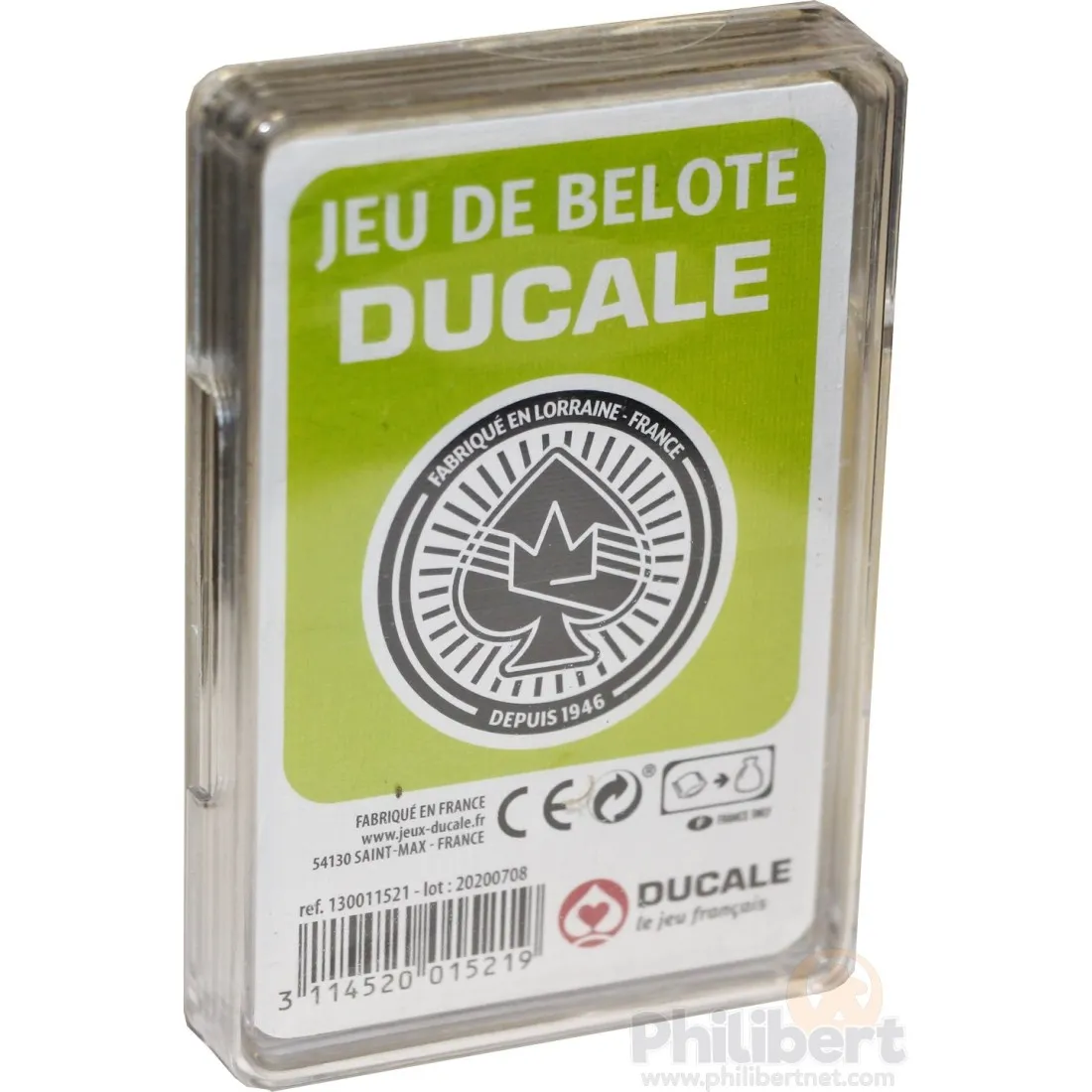 Jeu de Belote - 32 Cartes - Boîte Plastique