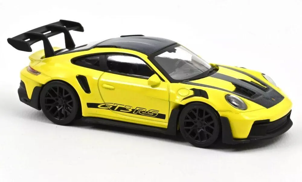 1/43 PORSCHE 911 GT3 RS 2022 JAUNE AVEC STICKERS NOIRS JET-CAR