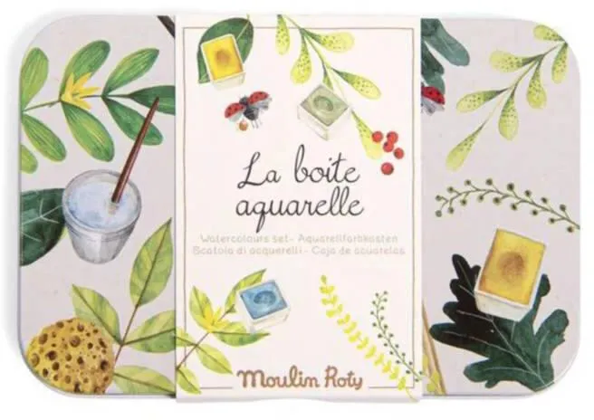 BOITE AQUARELLE LE JARDIN DU MOULIN