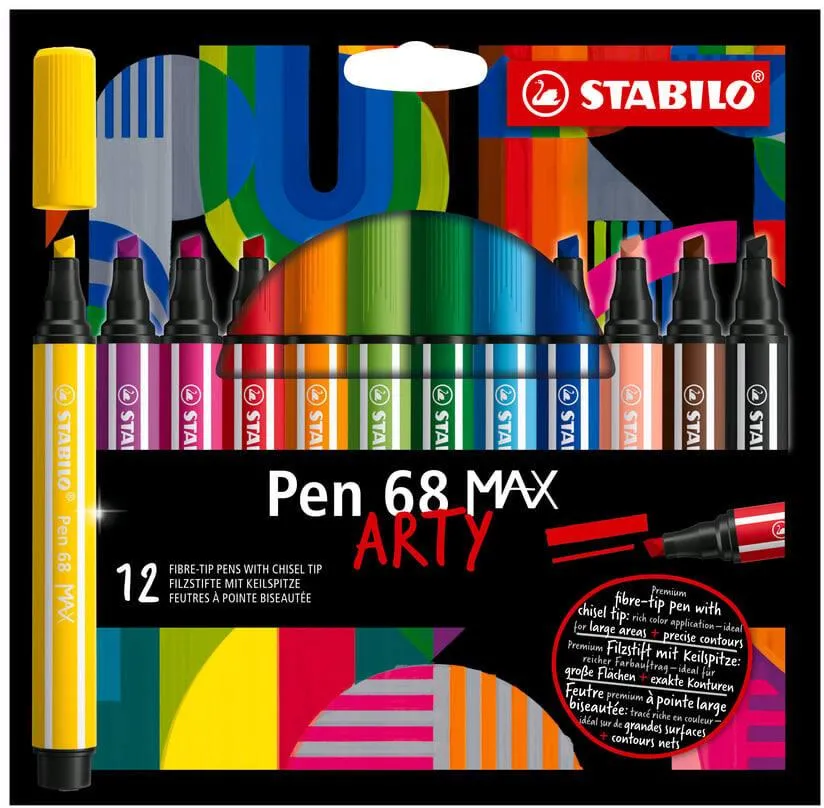 ETUI CARTON X 12 STABILO PEN 68 MAX ARTY