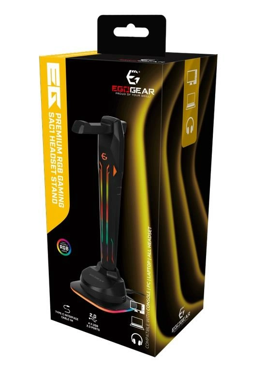 Egogear - support universel haut de gamme rgb pour casques de jeu sac1