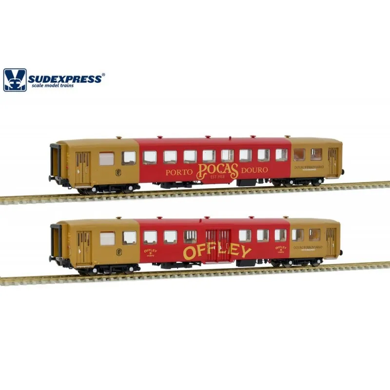 Ensemble de deux voitures Schindler (« Vinho do Porto »). Epoque V. SUDEXPRESS S1108