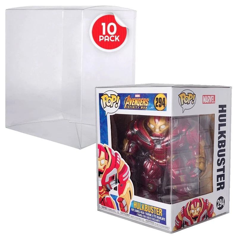 Evoretro - premium funko pop plastic protector for 15cm 10-pack