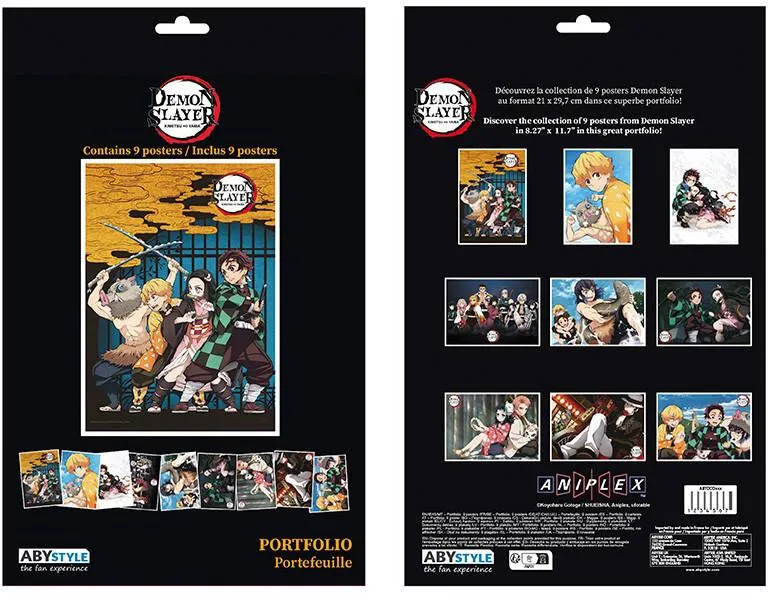 DEMON SLAYER PORTFOLIO 9 POSTERS SAISON 1