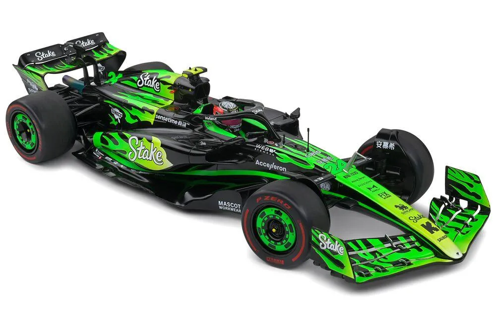 1/18 KICK SAUBER F1 TEAM C44 BLACK Z.GUANYU LAS VEGAS GP 2024