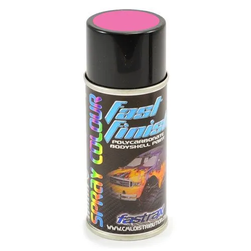 FAST275 -rose fluo  Fastrax Fast Finish bombe de Peinture en aérosol 150ML pour lexan