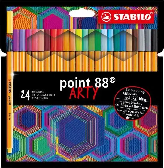 ETUI CARTON X 24 STABILO POINT 88 ARTY
