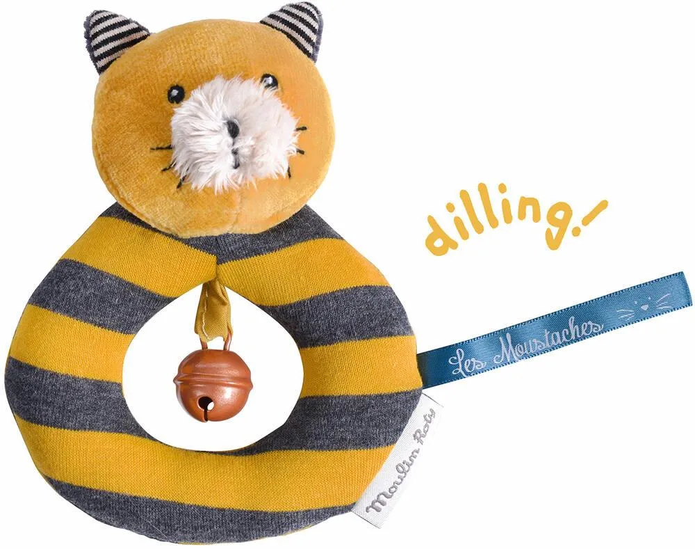 ANNEAU-HOCHET CHAT MOUTARDE LULU LES MOUSTACHES