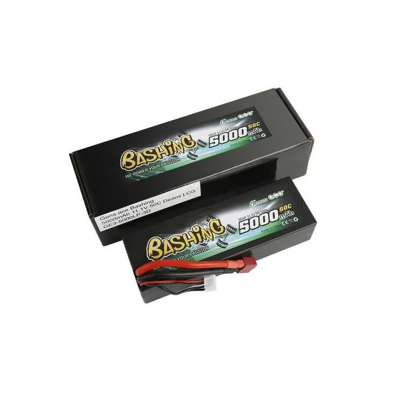 GENS ACE LiPo 5000MAH 11.1V 50C 3S BASHING - GE3-5000LP-3D