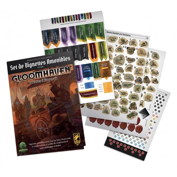 Gloomhaven Stickers Boîte de Base Aventures à Havrenuit