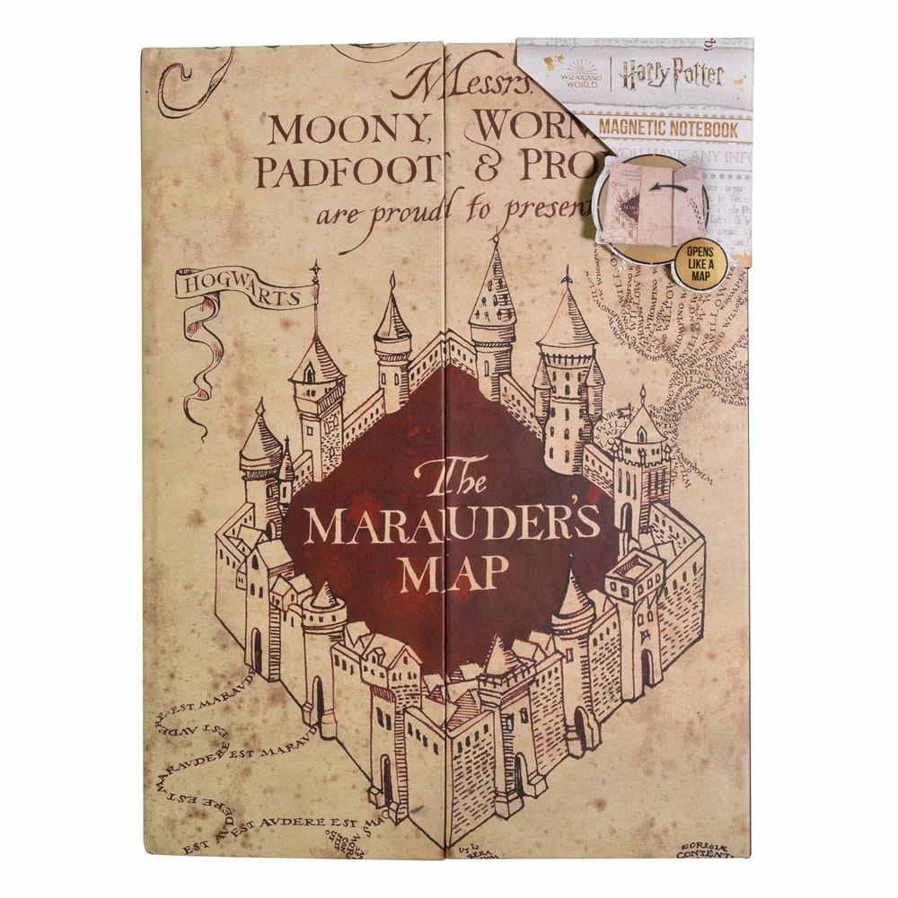 Harry potter blocs-notes a5 magnétique marauders map (carton de 6)