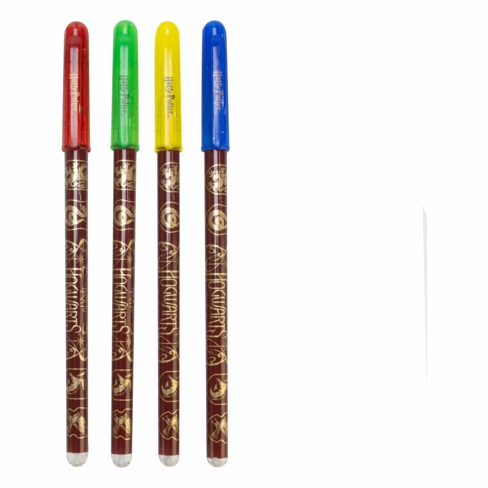 Harry potter pack 4 stylos à gel colourful crest