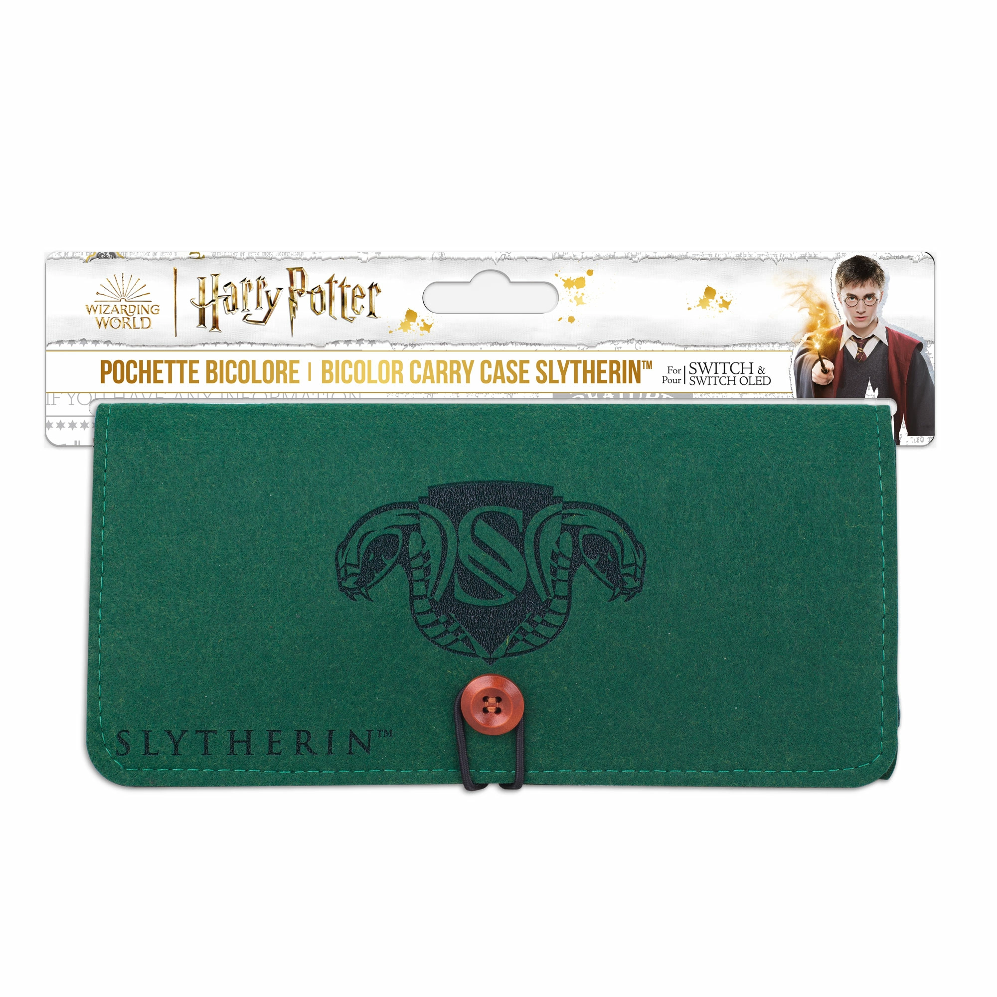 Harry potter - pochette feutrine pour switch serpentard
