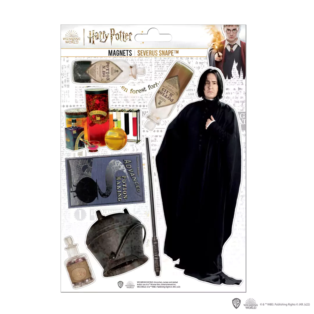 Harry potter - severus rogue - planche de 8 magnets en mousse