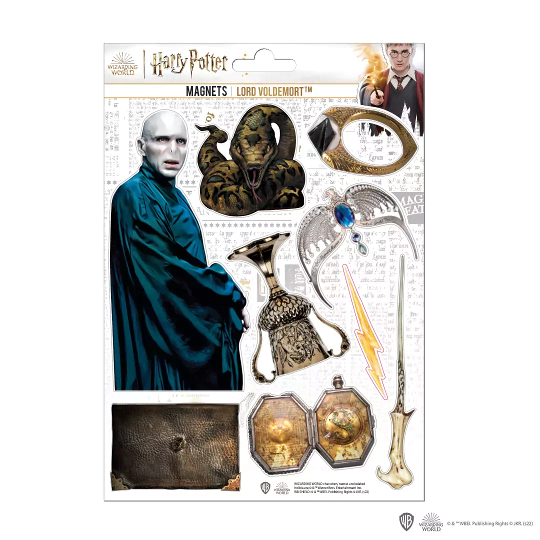 Harry potter - voldemort - planche de 9 magnets en mousse
