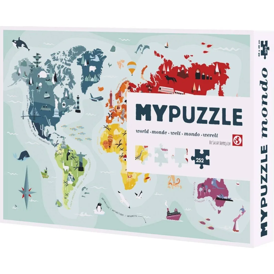 Puzzle 260 pièces : Carte du monde MyPuzzle Monde