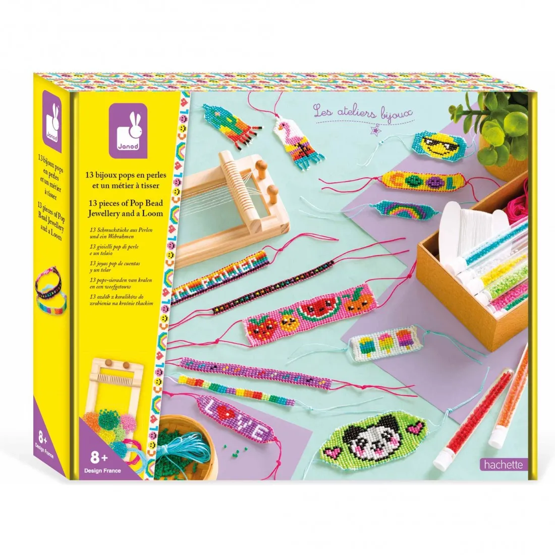 Loisir créatif bijoux perles - Enfant 8 ans, Diy métier à tisser - Janod