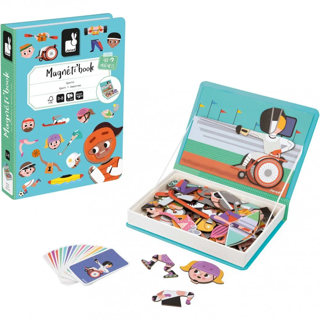 Magnetibook Sports - Jeu magnétique et éducatif - Janod