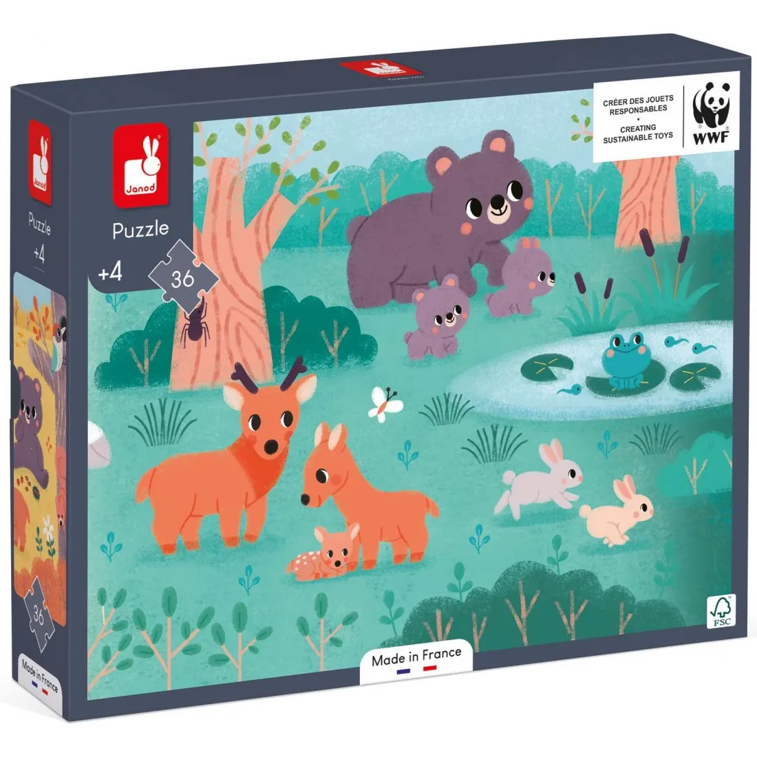 Puzzle panoramique 4 saisons Wwf - Janod