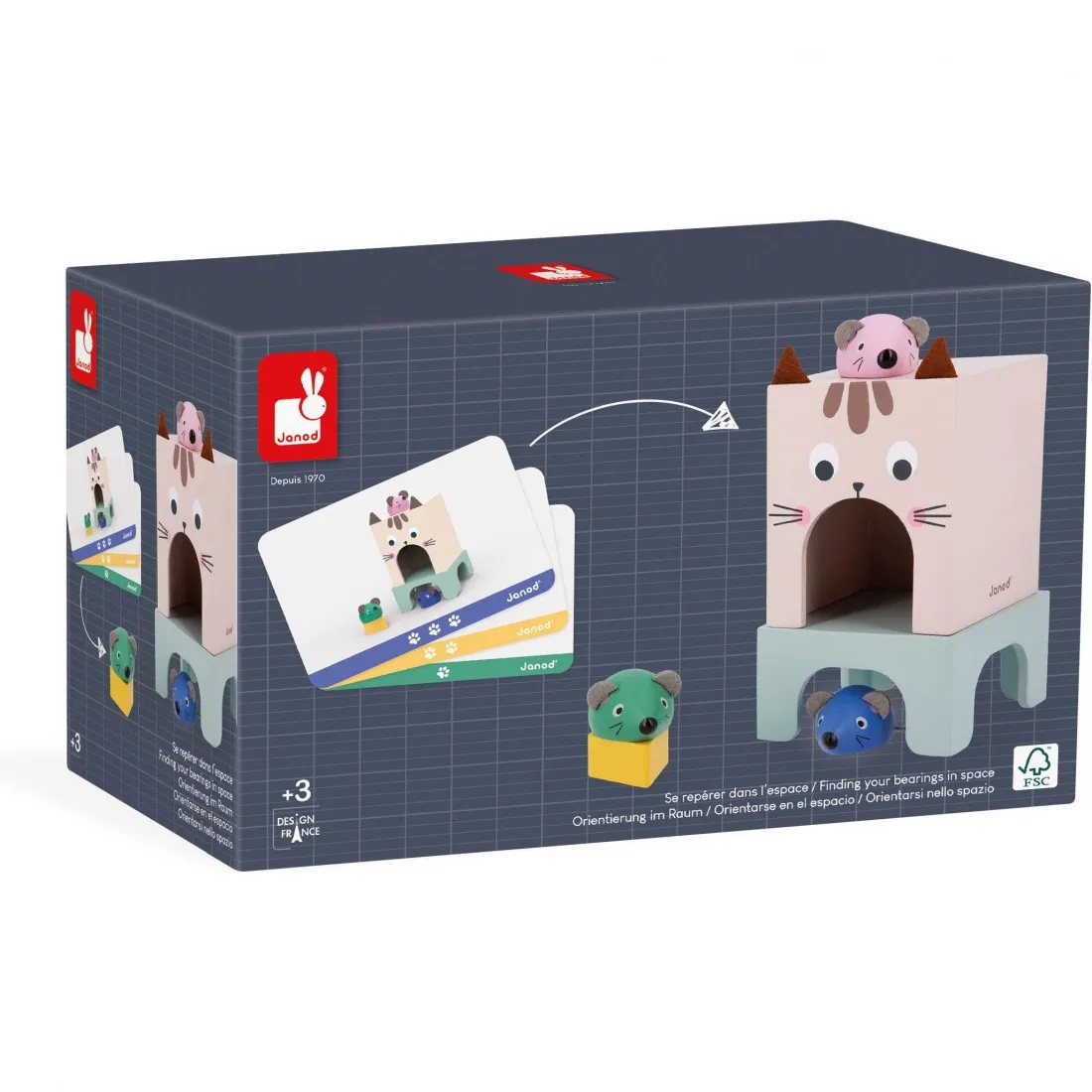 Se repérer dans l'espace Chat et souris - Jeu éducatif - Janod