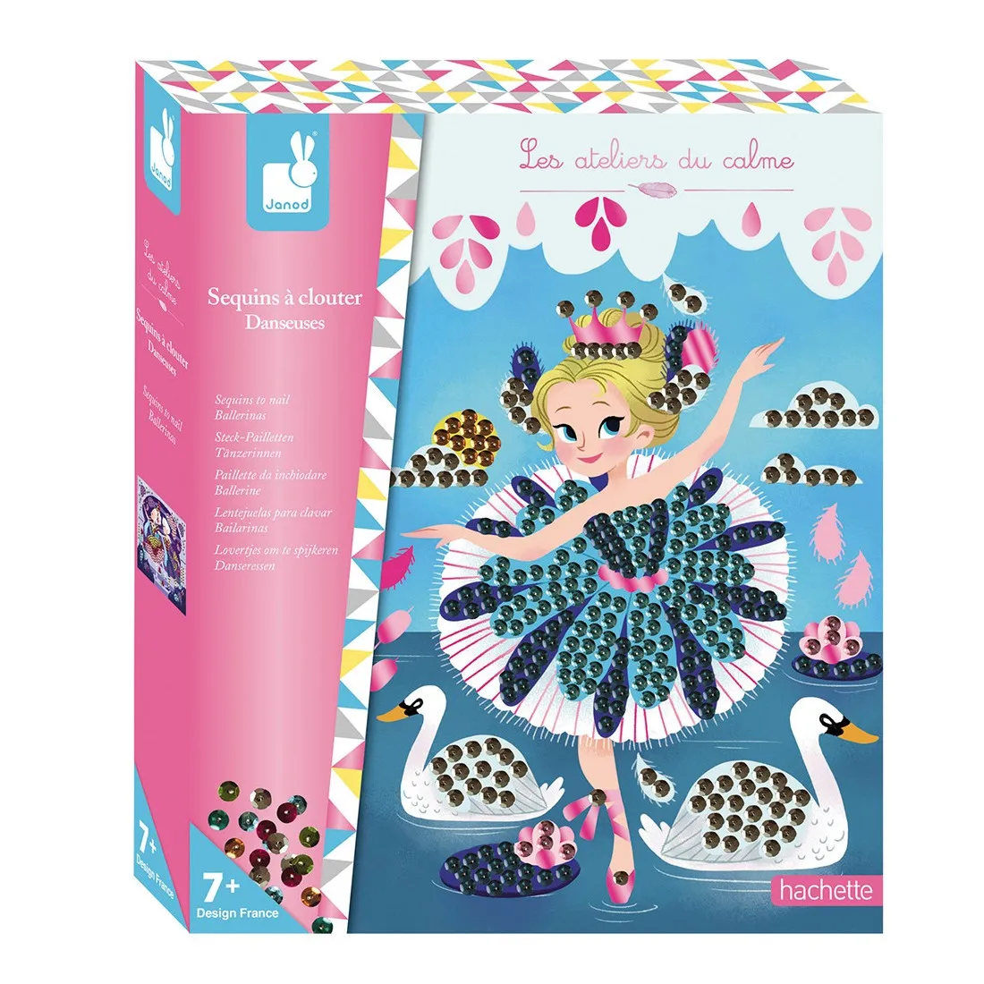 Set Créatif Sequins à Clouter Danseuses : Sable, Paillettes, Dorure & Strass - Janod
