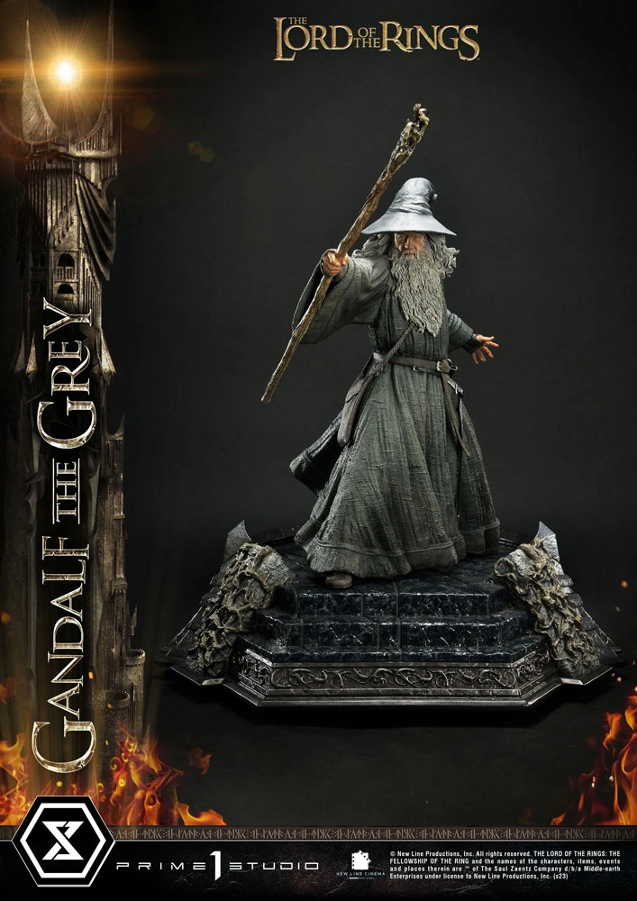 Le seigneur des anneaux statuette 1/4 gandalf le gris 61 cm