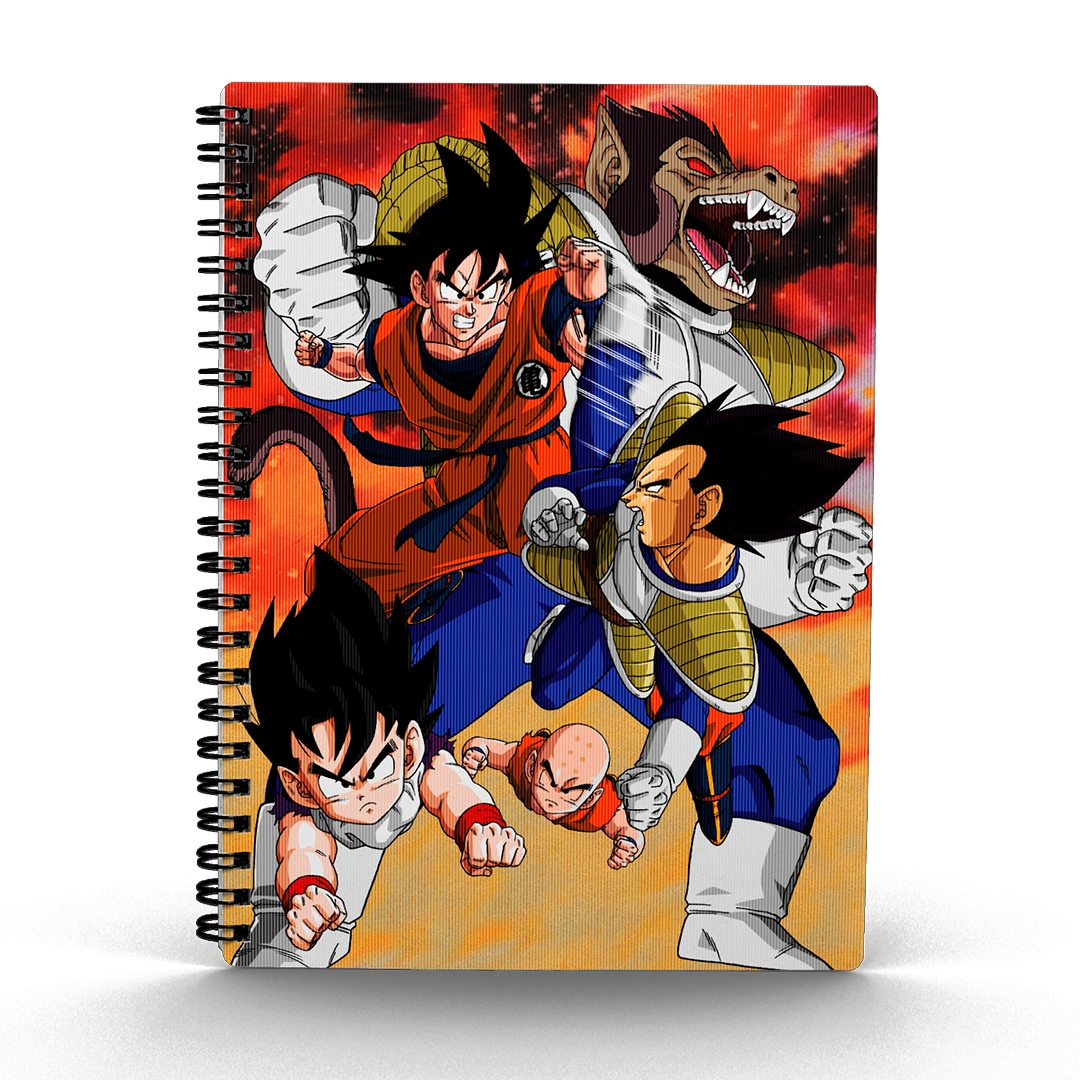 Libreta efecto 3d 30x21cm goku vs vegeta dragon ball z