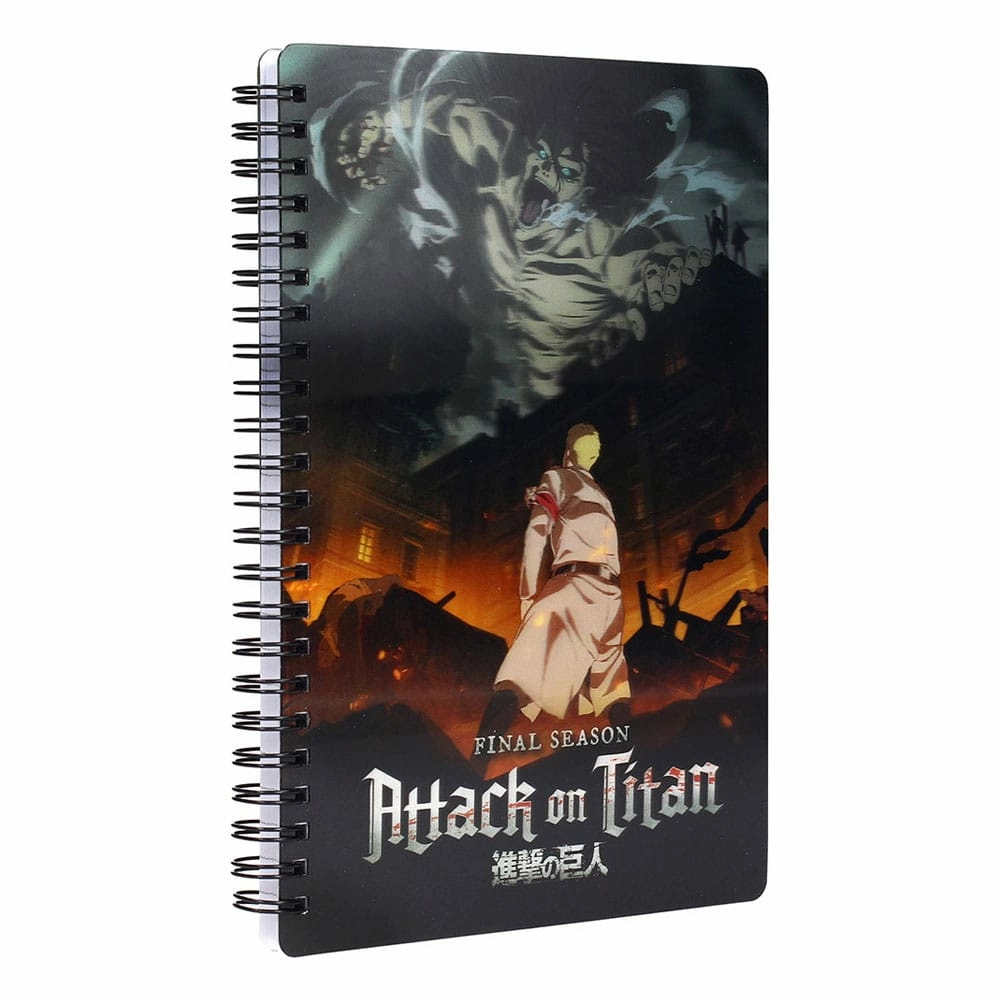 Libreta efecto 3d titan attack on titans