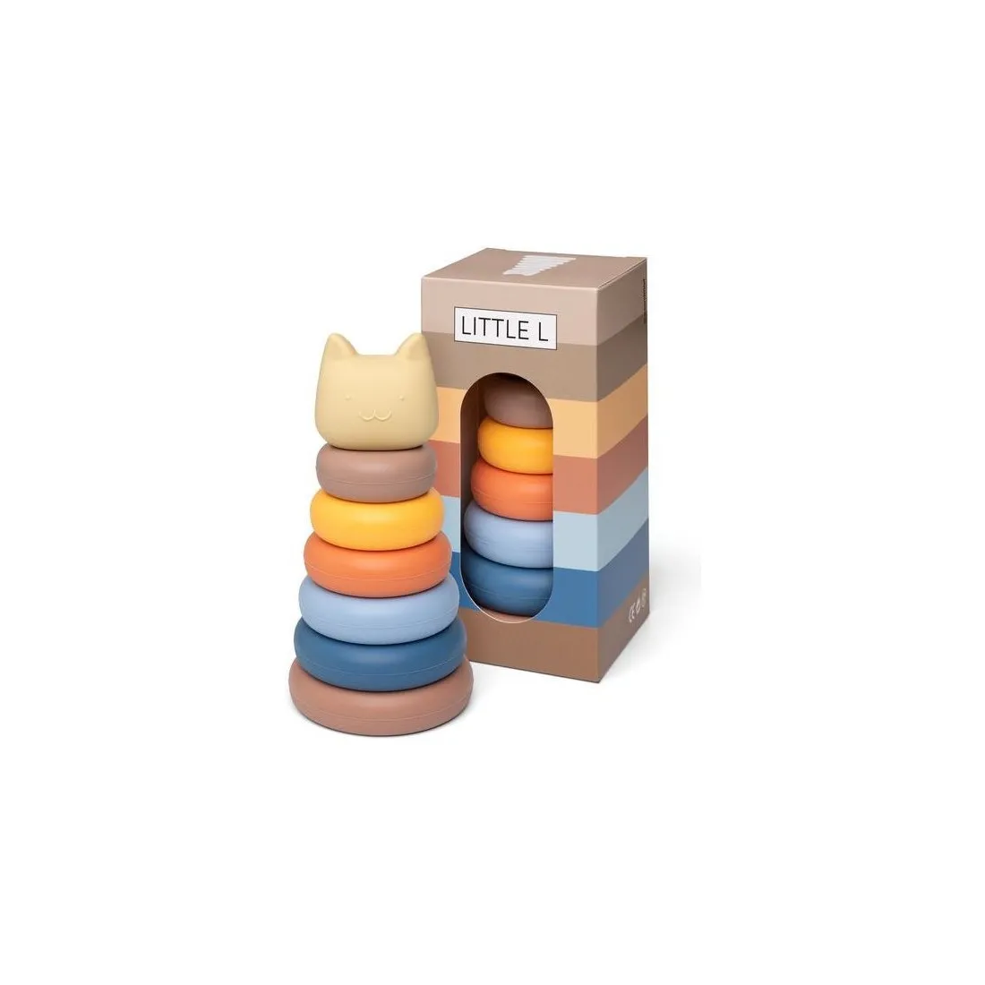 Tour empilable chat Nature - Jouet d'éveil - Little L