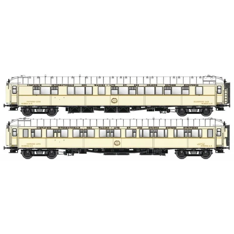 Ensemble de deux wagons-lits S1+ S1, CIWL. LS MODELS 49147