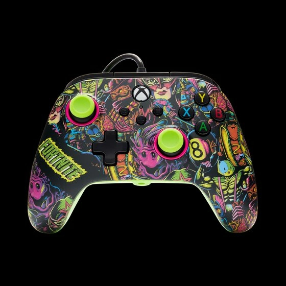 Manette filaire advantage xbox series x|s - fortnite glow
