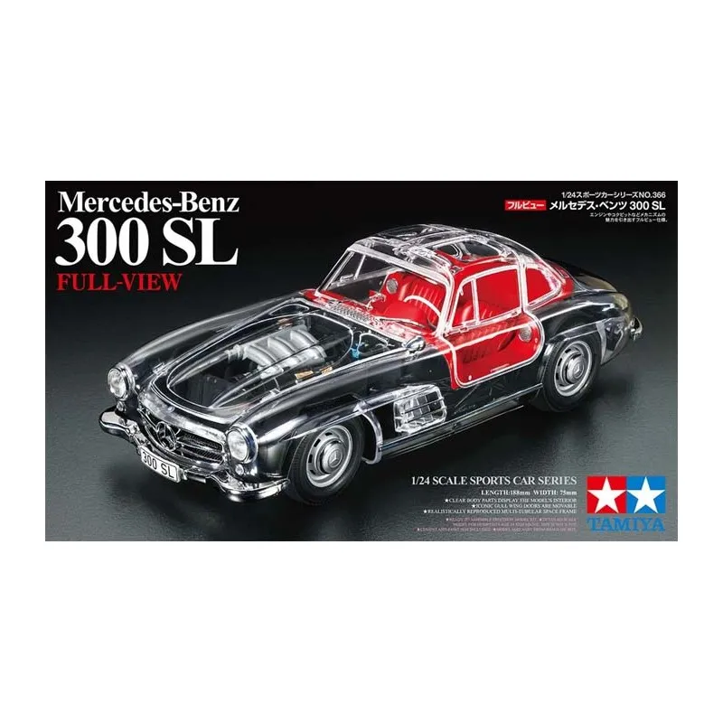 Mercedes Benz 300SL. Vue d’ensemble. TAMIYA 24366