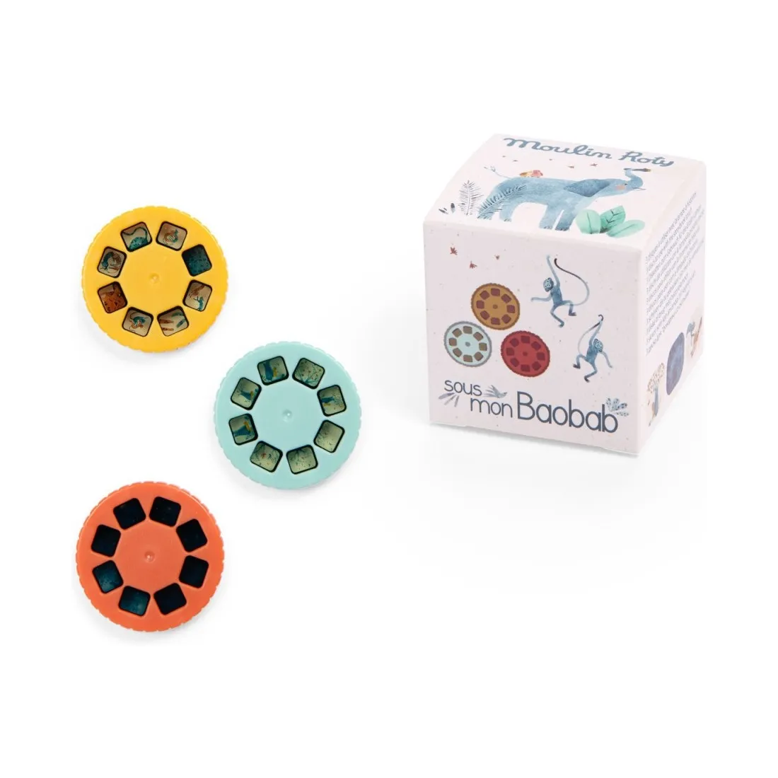 3 disques à histoires Sous mon Baobab - Moulin Roty