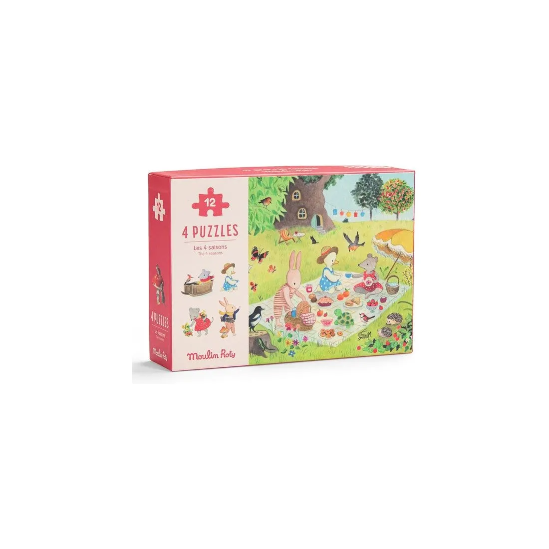 4 mini puzzles Les Saisons - Moulin Roty