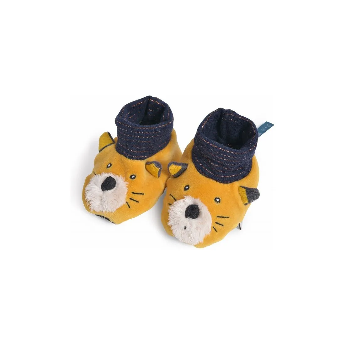 Chaussons chat moutarde Lulu Les Moustaches - Moulin Roty