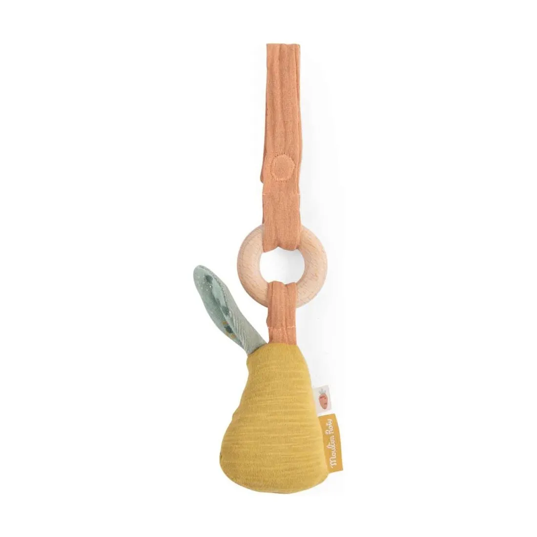 Anneau hochet poire en bois Trois Petits Lapins Moulin Roty
