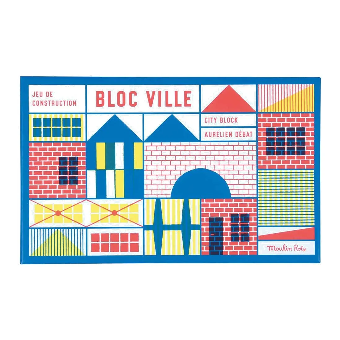 Jeu de construction en bois Bloc Ville - Dans la ville - Moulin Roty