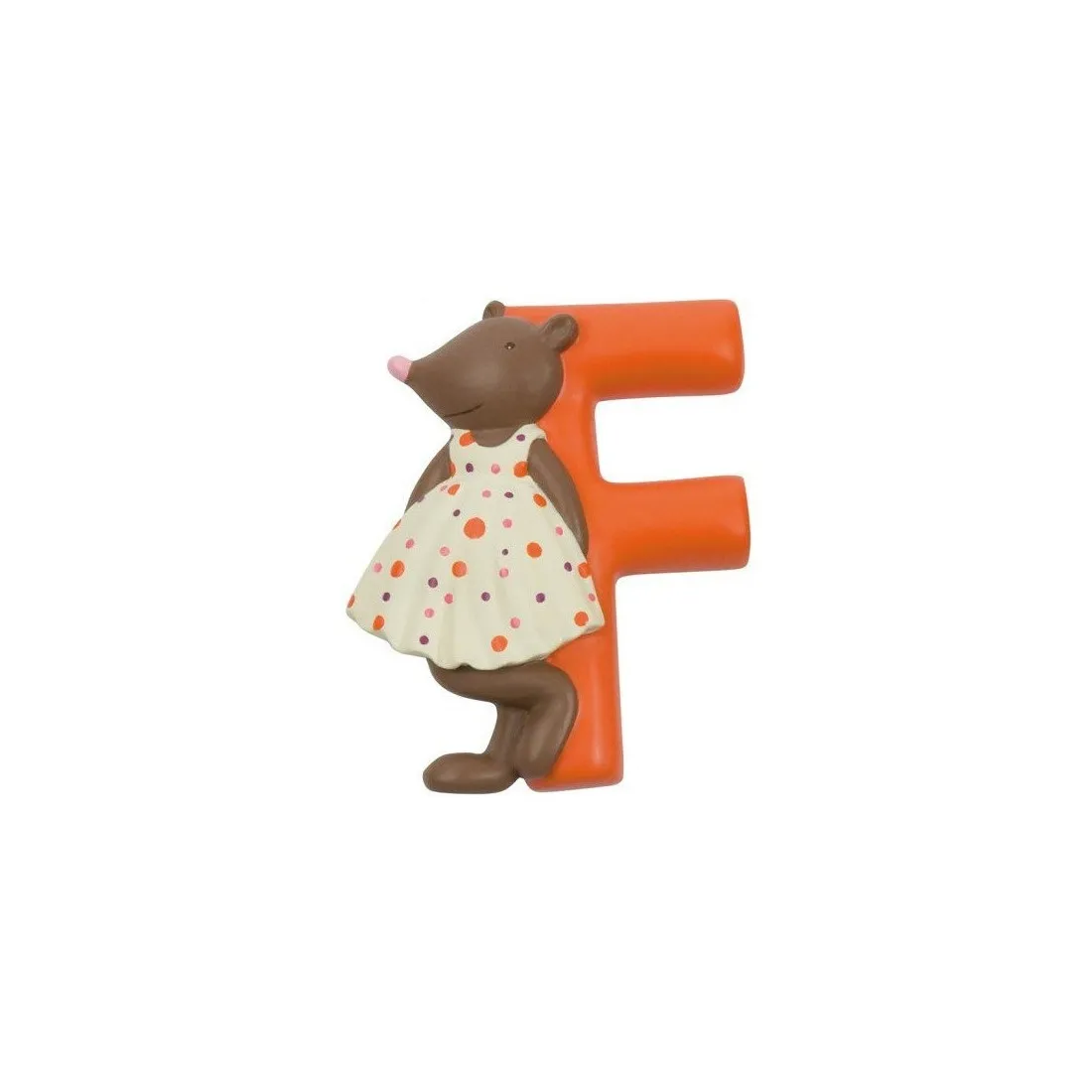 F lettre alphabet en résine - Moulin Roty