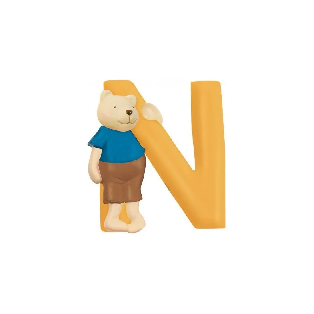 N lettre ours alphabet en résine - Moulin Roty