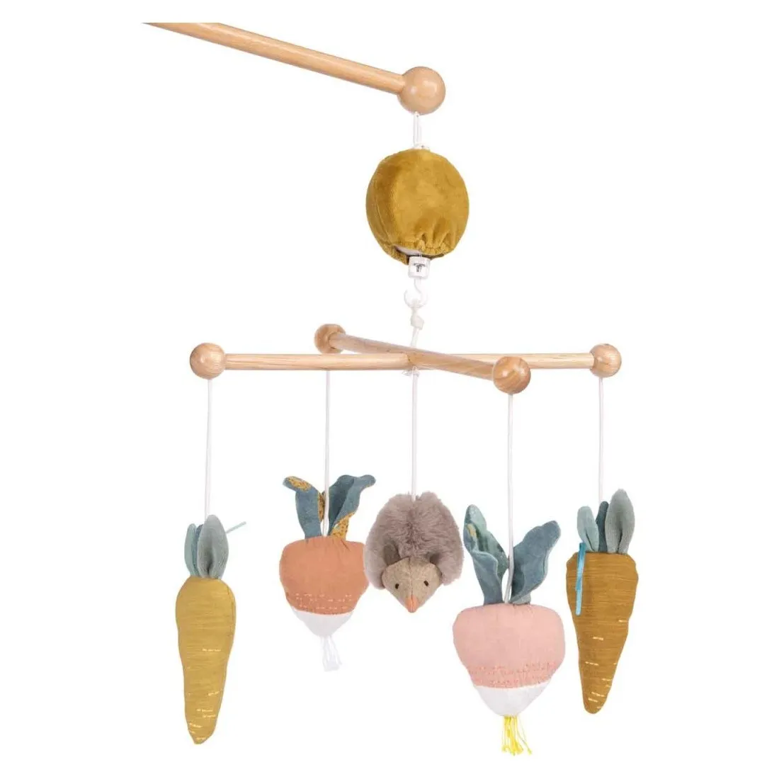 Mobile musical croisillon Trois Petits Lapins Moulin Roty