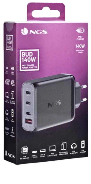 Ngs power adaptateur 140w usbc + usba