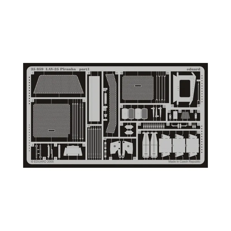 Zone photodécoupée : LAV-25 Piranha (kit TRUMPETER). EDUARD 35859