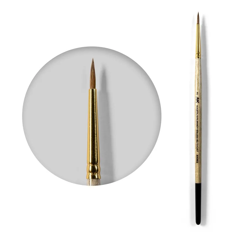 Pinceau Kolinsky court, n° 2. AK INTERACTIVE AK852