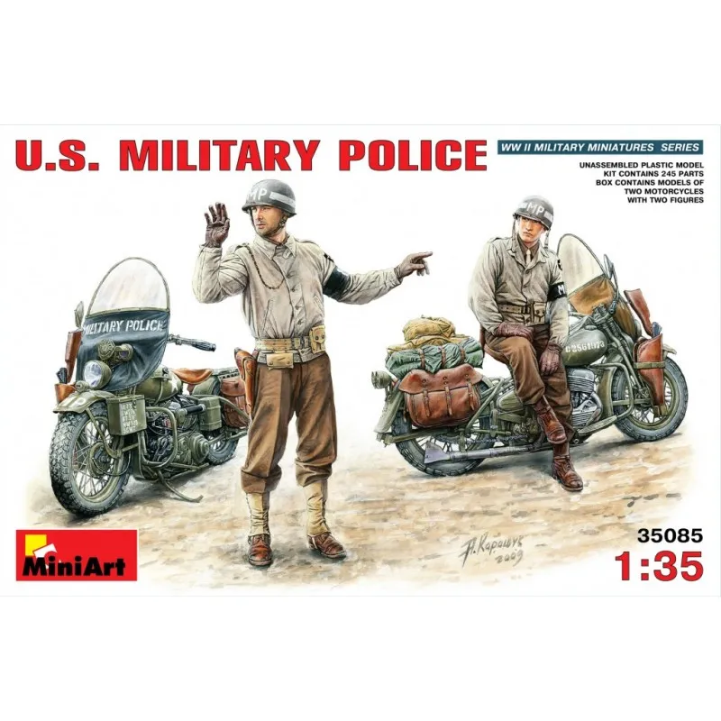 Police militaire américaine à moto. MINIART 35085