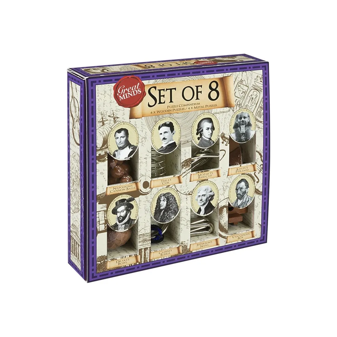 Great Minds - Set de 8 Grands Esprits